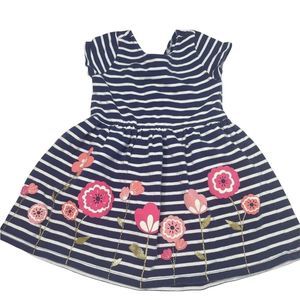 Gymboree Toddler Blue & White Striped Dress 18 months